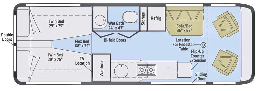 Winnebago ERA 70A floorplan